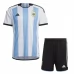 Maillot de Foot Coupe du monde 2022 Argentine Enfant Tenue Domicile