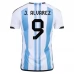 Maillot de Foot Coupe du monde 2022 Argentine J.Alvarez 9 Tenue Domicile