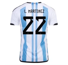 Maillot de Foot Coupe du monde 2022 Argentine L. Martinez 22 Tenue Domicile