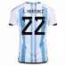 Maillot de Foot Coupe du monde 2022 Argentine L. Martinez 22 Tenue Domicile