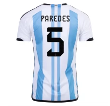 Maillot de Foot Coupe du monde 2022 Argentine Paredes 5 Tenue Domicile
