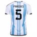 Maillot de Foot Coupe du monde 2022 Argentine Paredes 5 Tenue Domicile