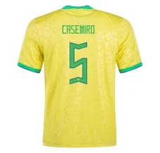 Maillot de Foot Coupe du monde 2022 Brésil Casemiro 5 Tenue Domicile