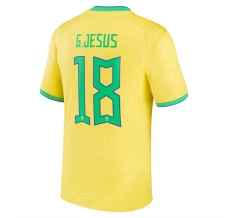 Maillot de Foot Coupe du monde 2022 Brésil G.Jesus 18 Tenue Domicile