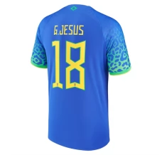 Maillot de Foot Coupe du monde 2022 Brésil G.Jesus 18 Tenue Extérieur
