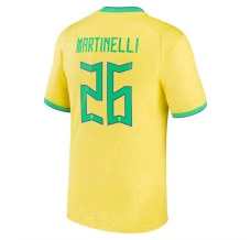 Maillot de Foot Coupe du monde 2022 Brésil Martinelli 26 Tenue Domicile