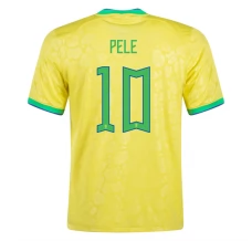 Maillot de Foot Coupe du monde 2022 Brésil Pele 10 Tenue Domicile