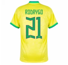 Maillot de Foot Coupe du monde 2022 Brésil Rodrigo 21 Tenue Domicile