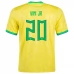 Maillot de Foot Coupe du monde 2022 Brésil Vini Jr 20 Tenue Domicile