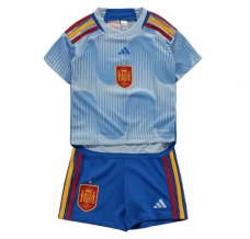 Maillot de Foot Coupe du monde 2022 Espagne Enfant Tenue Extérieur