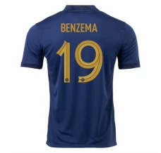 Maillot de Foot Coupe du monde 2022 France Benzema 19 Tenue Domicile