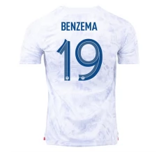 Maillot de Foot Coupe du monde 2022 France Benzema 19 Tenue Extérieur