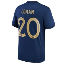 Maillot de Foot Coupe du monde 2022 France Coman 20 Tenue Domicile