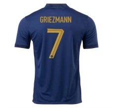 Maillot de Foot Coupe du monde 2022 France Griezmann 7 Tenue Domicile