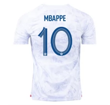 Maillot de Foot Coupe du monde 2022 France Mbappé 10 Tenue Extérieur