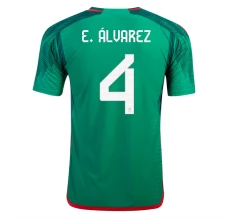 Maillot de Foot Coupe du monde 2022 Mexique E. Alvarez 4 Tenue Domicile