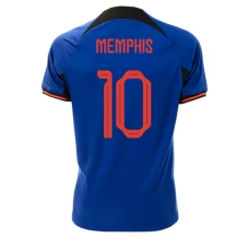 Maillot de Foot Coupe du monde 2022 Pays-Bas Memphis 10 Tenue Extérieur
