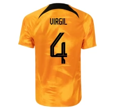 Maillot de Foot Coupe du monde 2022 Pays-Bas Virgil 4 Tenue Domicile
