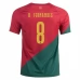 Maillot de Foot Coupe du monde 2022 Portugal B.Fernandes 8 Tenue Domicile