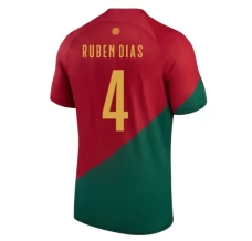 Maillot de Foot Coupe du monde 2022 Portugal Rúben Dias 4 Tenue Domicile