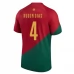 Maillot de Foot Coupe du monde 2022 Portugal Rúben Dias 4 Tenue Domicile