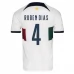 Maillot de Foot Coupe du monde 2022 Portugal Rúben Dias 4 Tenue Extérieur
