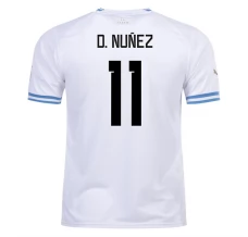 Maillot de Foot Coupe du monde 2022 Uruguay D.Nunez 11 Tenue Extérieur