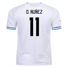 Maillot de Foot Coupe du monde 2022 Uruguay D.Nunez 11 Tenue Extérieur