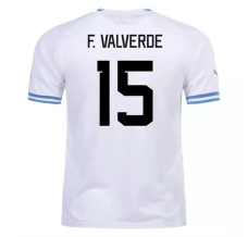 Maillot de Foot Coupe du monde 2022 Uruguay F.Valverde 15 Tenue Extérieur