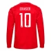 Maillot de Foot Danemark Eriksen 10 Tenue Domicile 2024 Manche Longue