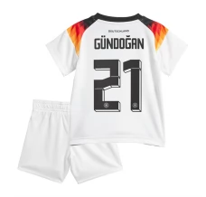 Maillot de Foot Euro 2024 Allemagne Gündoğan 21 Enfant Tenue Domicile