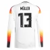 Maillot de Foot Euro 2024 Allemagne Müller 13 Tenue Domicile Manche Longue