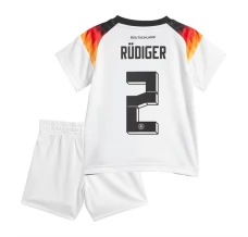 Maillot de Foot Euro 2024 Allemagne Rüdiger 2 Enfant Tenue Domicile