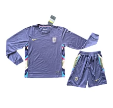Maillot de Foot Euro 2024 Angleterre Enfant Tenue Extérieur Manche Longue