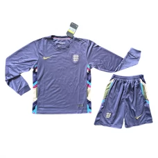 Maillot de Foot Euro 2024 Angleterre Enfant Tenue Extérieur Manche Longue