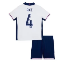 Maillot de Foot Euro 2024 Angleterre Rice 4 Enfant Tenue Domicile