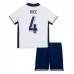 Maillot de Foot Euro 2024 Angleterre Rice 4 Enfant Tenue Domicile