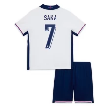 Maillot de Foot Euro 2024 Angleterre Saka 7 Enfant Tenue Domicile