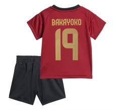 Maillot de Foot Euro 2024 Belgique Bakayoko 19 Enfant Tenue Domicile