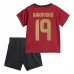 Maillot de Foot Euro 2024 Belgique Bakayoko 19 Enfant Tenue Domicile