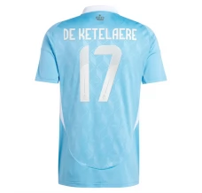 Maillot de Foot Euro 2024 Belgique De Ketelaere 17 Tenue Extérieur