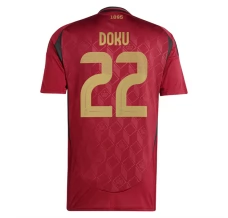 Maillot de Foot Euro 2024 Belgique Doku 22 Tenue Domicile
