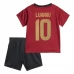 Maillot de Foot Euro 2024 Belgique Lukaku 10 Enfant Tenue Domicile