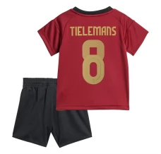 Maillot de Foot Euro 2024 Belgique Tielemans 8 Enfant Tenue Domicile