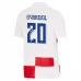 Maillot de Foot Euro 2024 Croatie Gvardiol 20 Tenue Domicile