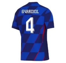Maillot de Foot Euro 2024 Croatie Gvardiol 4 Tenue Extérieur Maillot de Foot Euro 2024 Croatie Gvardiol 4 Tenue Extérieur