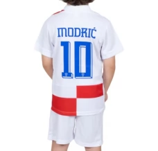 Maillot de Foot Euro 2024 Croatie Modrić 10 Enfant Tenue Domicile