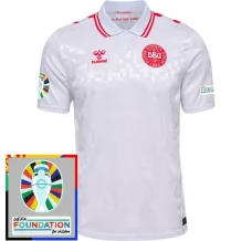 Maillot de Foot Euro 2024 Danemark Tenue Extérieur Patch