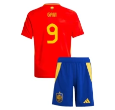 Maillot de Foot Euro 2024 Espagne Gavi 9 Enfant Tenue Domicile