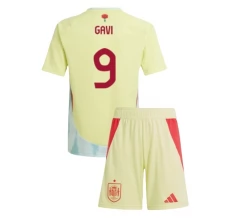 Maillot de Foot Euro 2024 Espagne Gavi 9 Enfant Tenue Extérieur